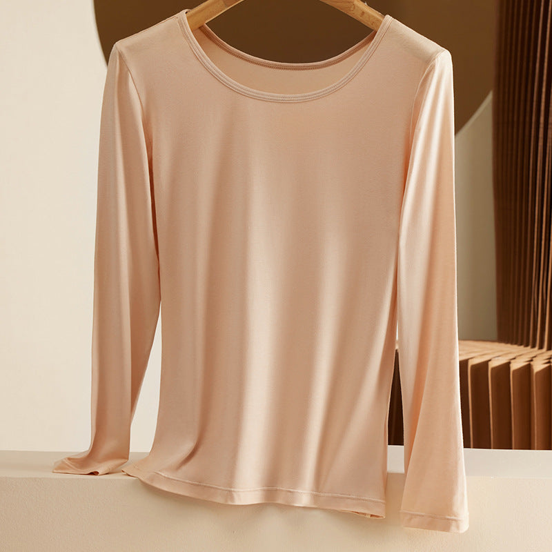 Women Modal-Long Sleeve Shirt, fitted, Round Neck