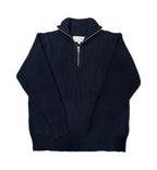 Unisex knitted sweater with zipper, cotton blend