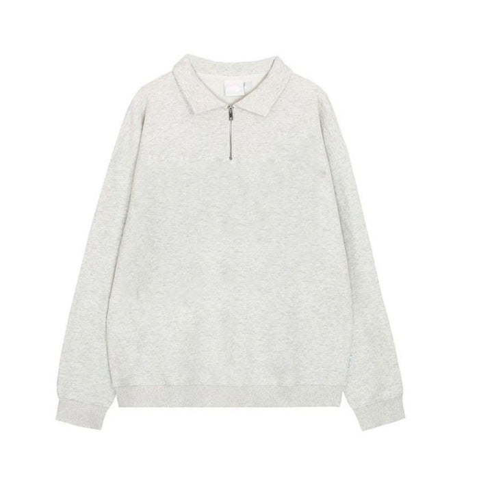 Polo sweatshirt with half zip