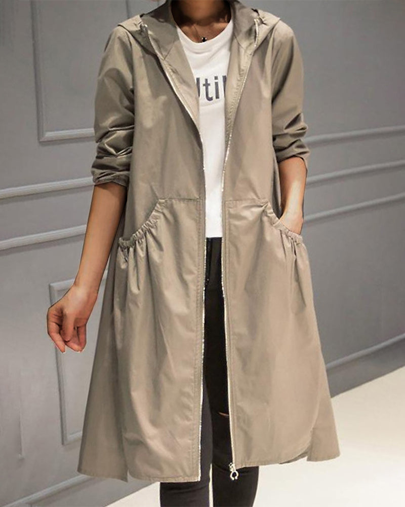 Fashion Glam | Waterproof Long Trench Coat With