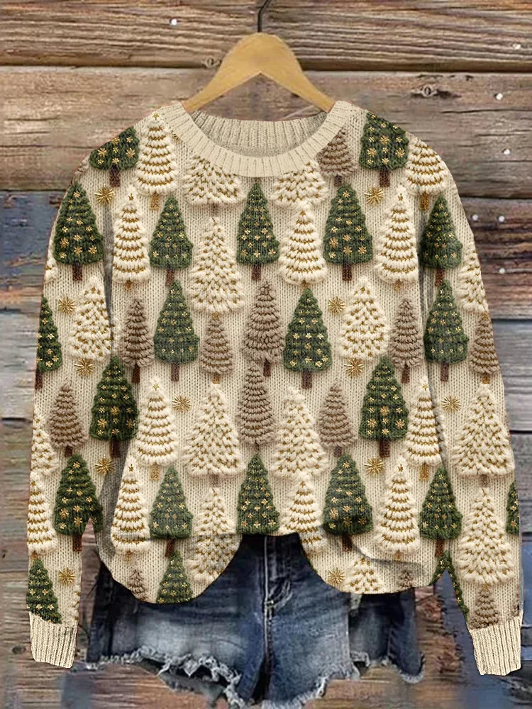 EMILIA – FESTIVE TREE KNIT SWEATER