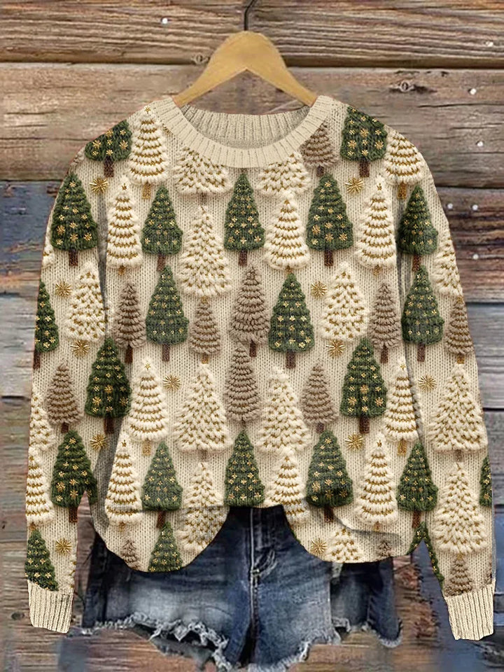 EMILIA – FESTIVE TREE KNIT SWEATER