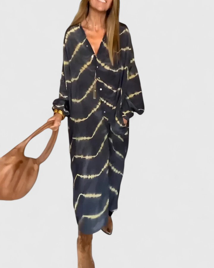 MARIBEL – RELAXED TIE-DYE SHIRT DRESS