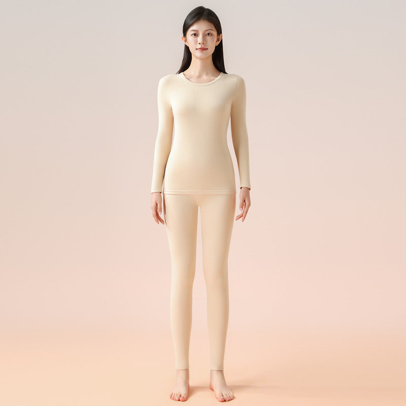 Thermal underwear set, cashmere-acetate mix, round neck