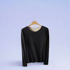 Thermal long-sleeve undershirt, round neckline, fitted