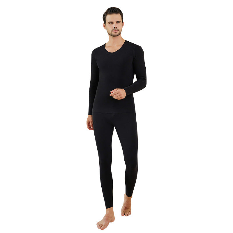 Seamless thermal underwear set for men, self-heating