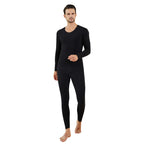 Seamless thermal underwear set for men, self-heating