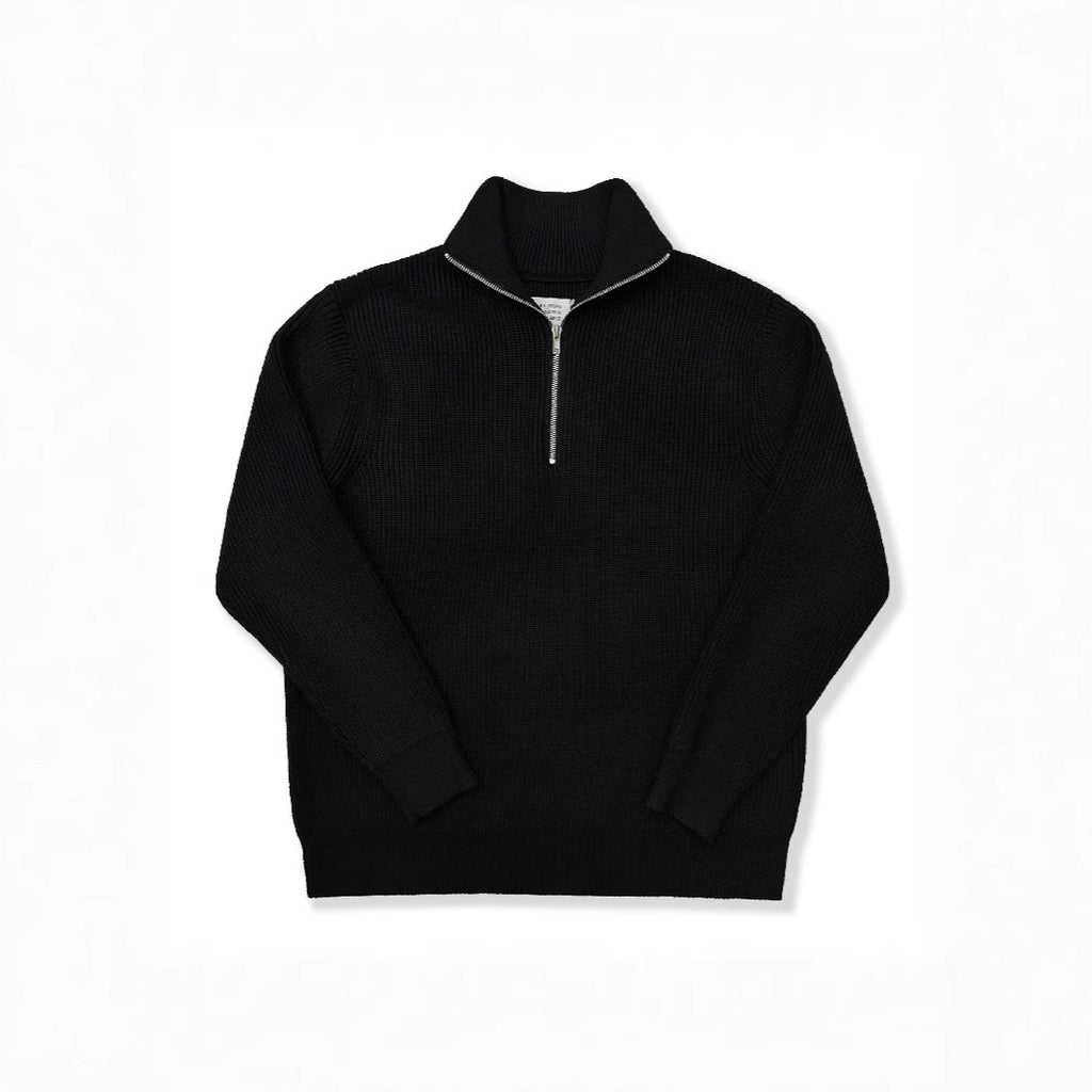 Unisex knitted pullover with zipper
