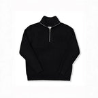 Unisex knitted pullover with zipper