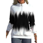 Women’s sweatshirt with gradient and zipper