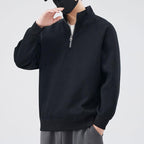 Men's sweatshirt with stand-up collar and lining