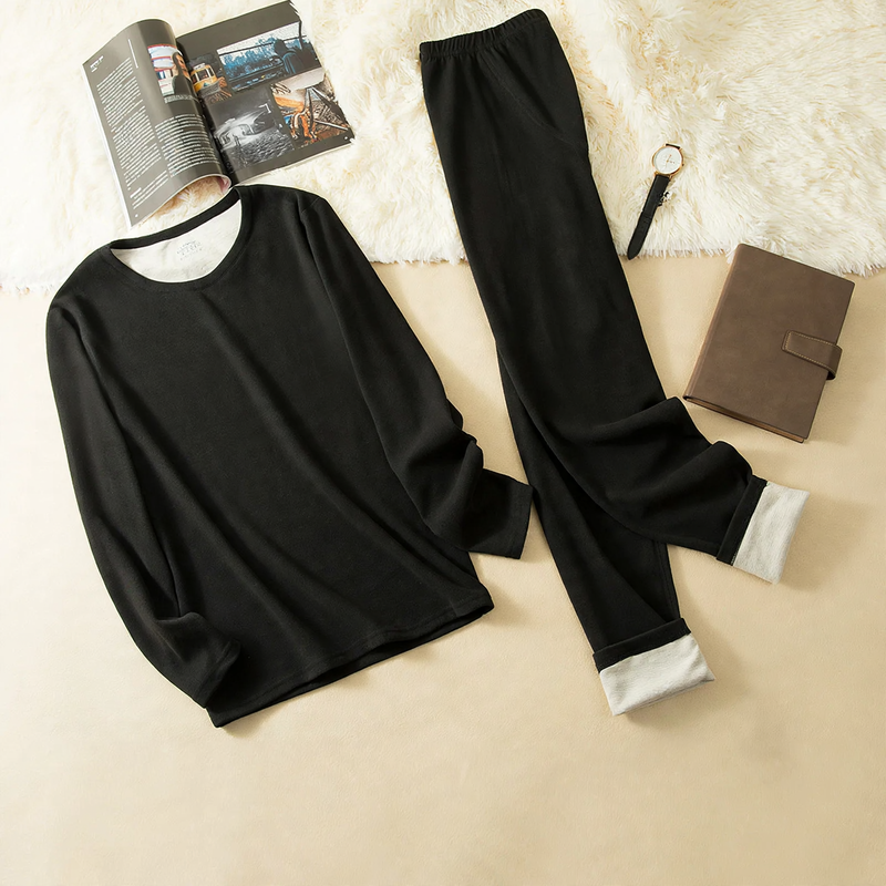 Warm underwear set with wool and silk, unisex