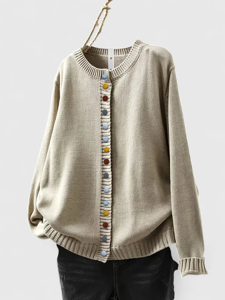 SAMANTHA – PLAYFUL CHARM BUTTON CARDIGAN