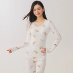 Women's cotton underwear set with animal motifs