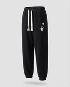 Men's Lined Fleece Jogging Pants with Drawstring, Elastic Cuffs, and Astronaut Print Fashion Glam
