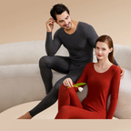 Thermal underwear set, lined, crew neck