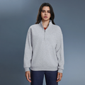 Women's sweatshirt with stand-up collar, lined
