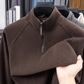 Warm men's undershirt pullover with stand-up collar