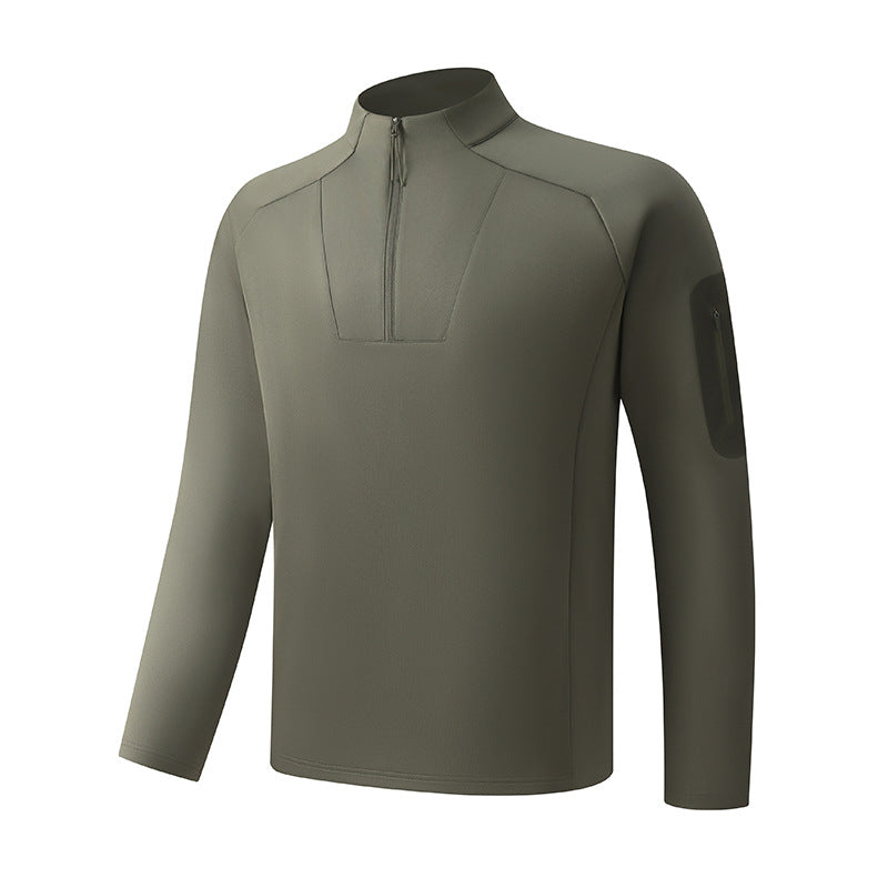 Functional sports shirt with half zip