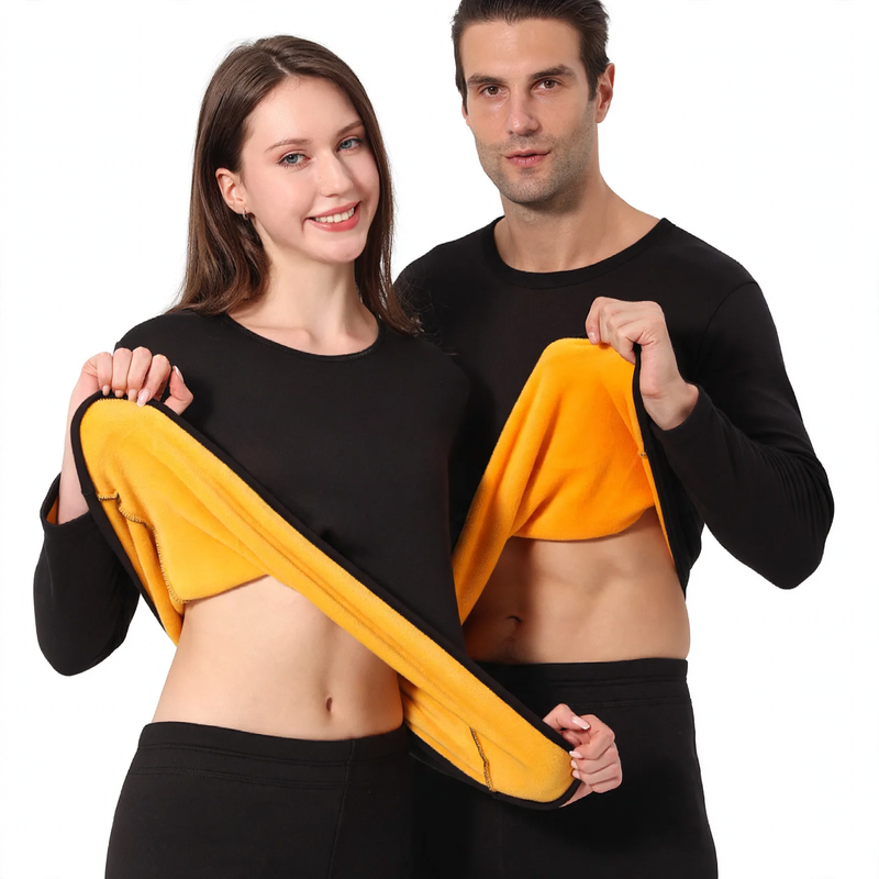 Padded thermal underwear set for women and men