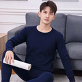 Cotton thermal set with stand-up collar for men