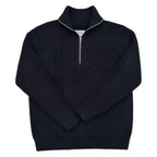 Unisex knitted sweater with zipper, cotton blend