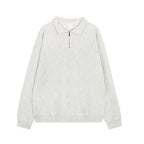 Polo sweatshirt with half zipper, lightweight