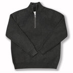 Stylish knitted sweater with zipper