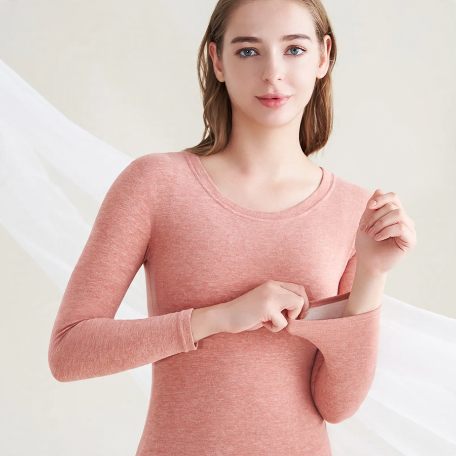 Warm underwear set made of cotton, wool, and silk