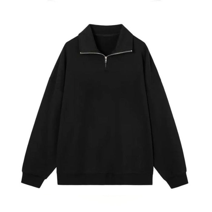 Polo sweatshirt with half zip