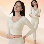 Women’s Thermal Underwear Set with Cashmere Blend