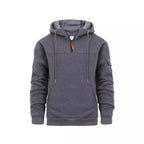 Casual hoodie with half zipper