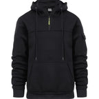 Casual hoodie with half zipper