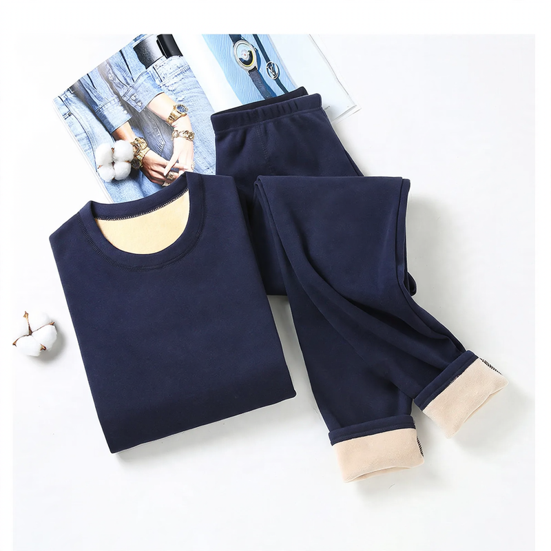 Padded thermal underwear set for men, big sizes