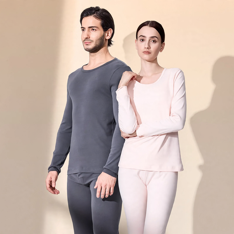 Cotton thermal underwear set for couples