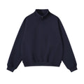 Unisex sweatshirt with zip and stand-up collar