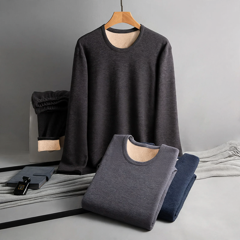 Extra thick thermal underwear set with camel hair content