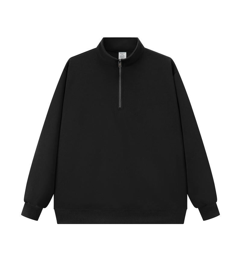 Unisex sweatshirt with stand-up collar and zipper