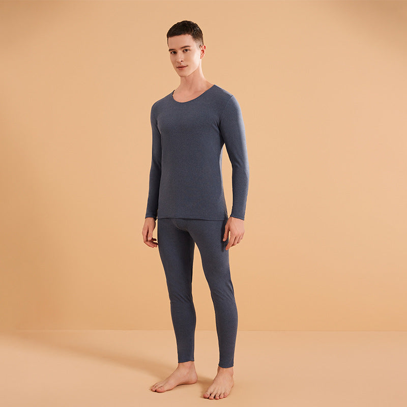 Warm underwear set with round neckline