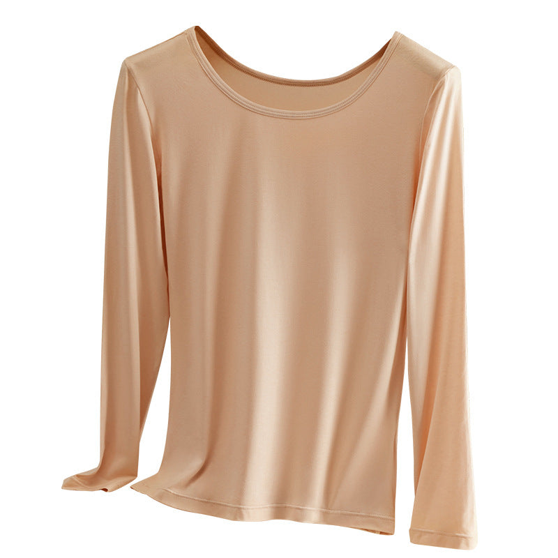 Women Modal-Long Sleeve Shirt, fitted, Round Neck