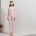 Thermal underwear set for couples, padded, seamless