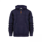 Casual hoodie with half zipper