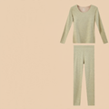 Women's thermal underwear set, lined, round neck