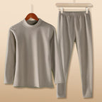 Wool-Silk-Thermo-Set with Stand-Up Collar