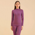 Thermo set for women and men, lamb fleece imitation, semi-high collar