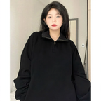 Polo sweatshirt with half zip