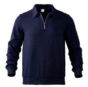 Men's sweatshirt with zipper and jacquard pattern