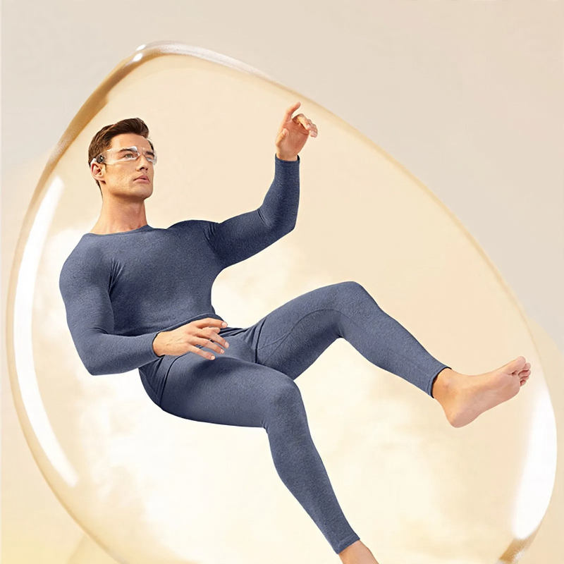 Men's Thermal Set, lined, with wool and silk