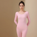 Seamless thermal underwear set with double-sided brushing