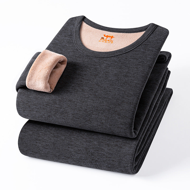 Thermal underwear set with camel hair content, lined
